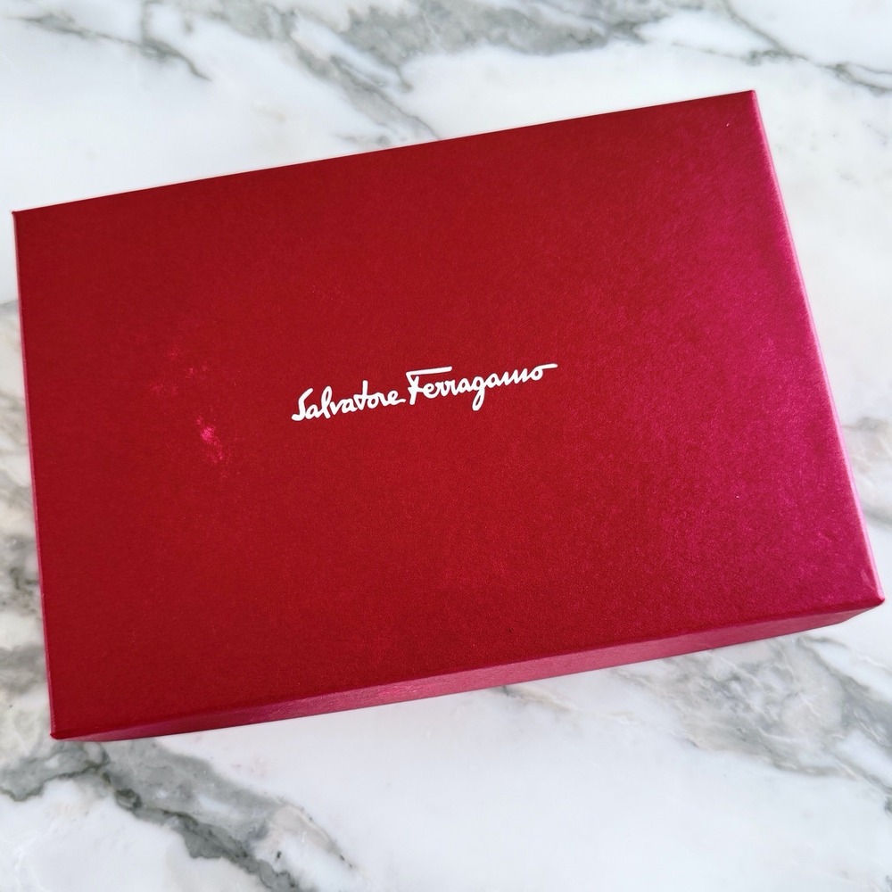 Salvatore Ferragamo Red Gift Box Small Jewelry Storage 6.75x4.75x1.75